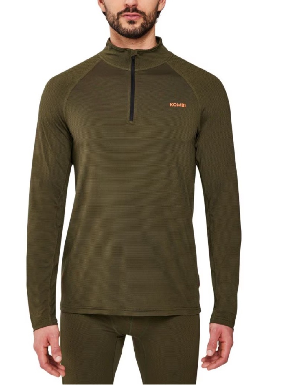 Kombi Men's RedHEAT Active Zip Top Size Small Baselayer Ski Winter Gorpcore